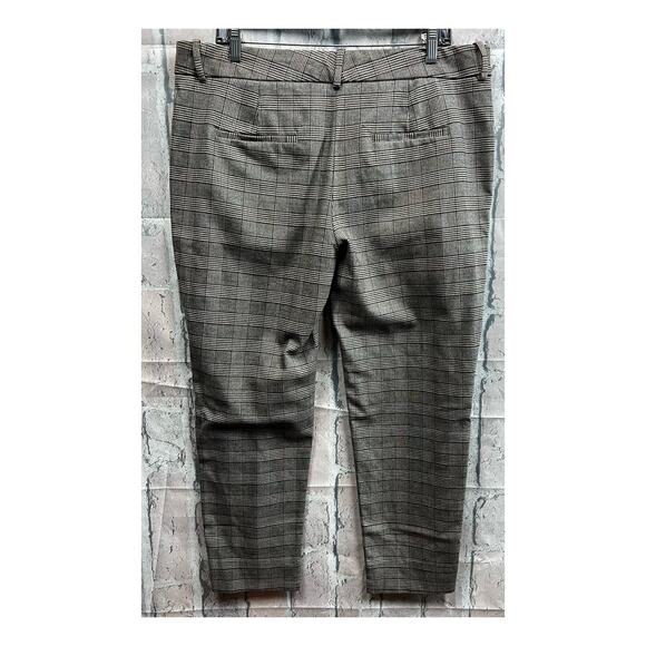 ZARA HERRING CHECK Women Brown Dress Trousers Pants Size 14 Polyester Blend - Picture 2 of 7